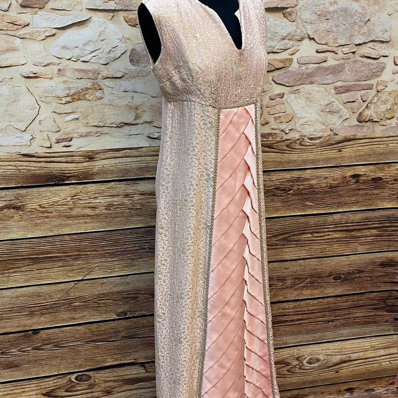 Vintage Theater Kleid 60er Jahre Rosa Gold Abendkleid