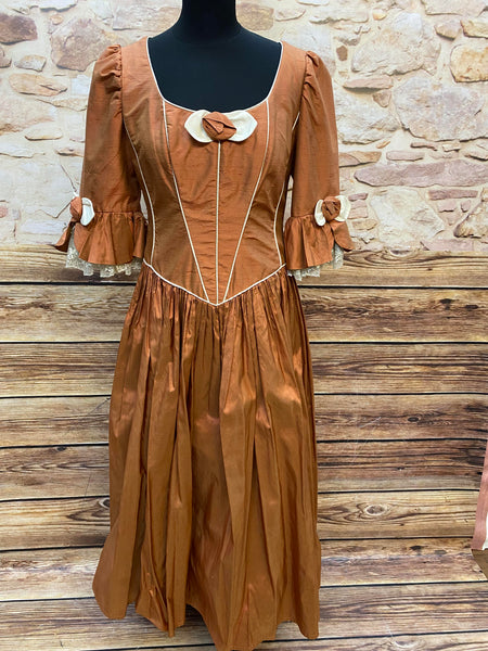 „Historisches Theaterkleid kupferbraun Rokoko Stil Gr 38/40“