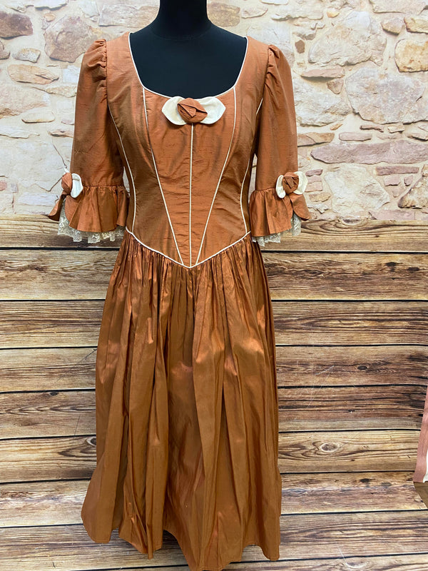 „Historisches Theaterkleid kupferbraun Rokoko Stil Gr 38/40“