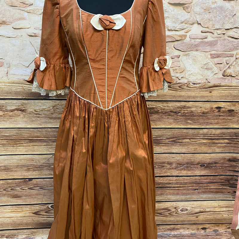 „Historisches Theaterkleid kupferbraun Rokoko Stil Gr 38/40“