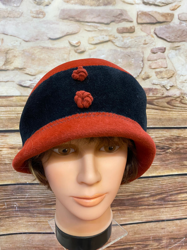 Topfhut, Glockenhut Vintage Damen original Gr.55, Ansicht 2