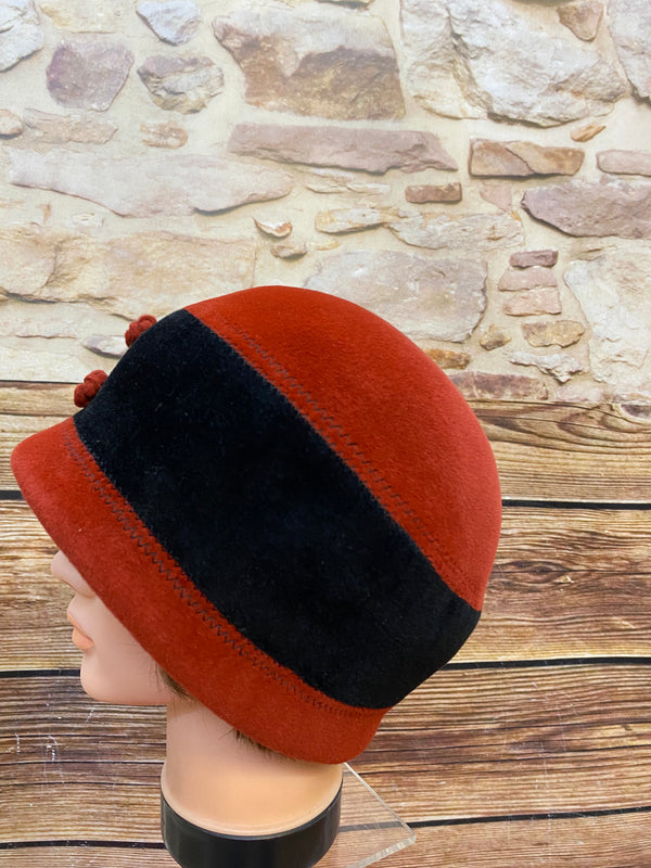 Topfhut, Glockenhut Vintage Damen original Gr.55