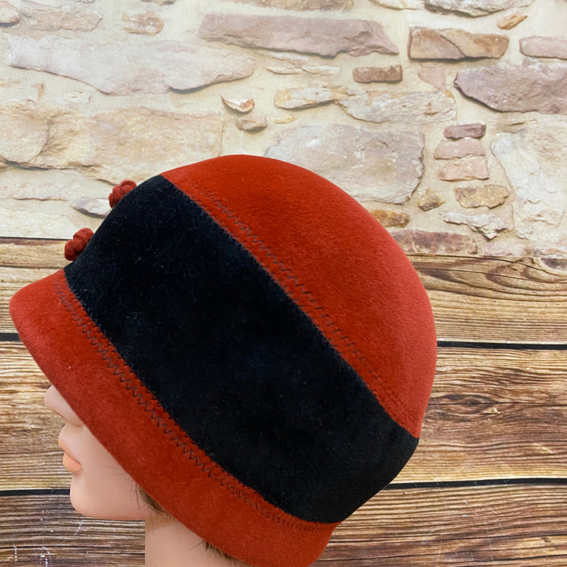 Topfhut, Glockenhut Vintage Damen original Gr.55