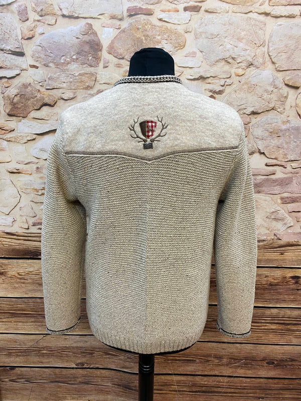 Trachtenstrickjacke - Herren - grau – Größe S – Spieth & Wensky