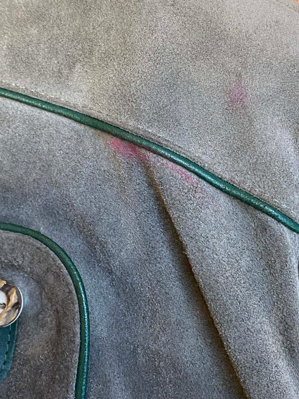 Vintage Trachten Lederjacke Herren Oliv Klassisch – SALE