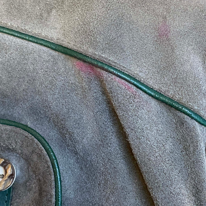 Vintage Trachten Lederjacke Herren Oliv Klassisch – SALE