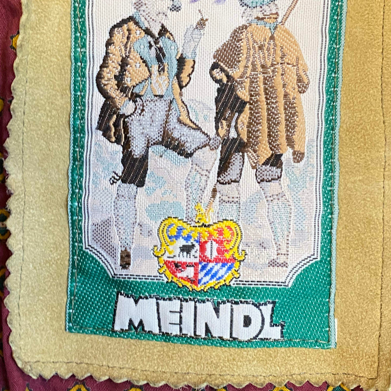Vintage Trachten Lederjacke Herren Beige Oliv mit Stickerei – Größe 26, Ansicht 5