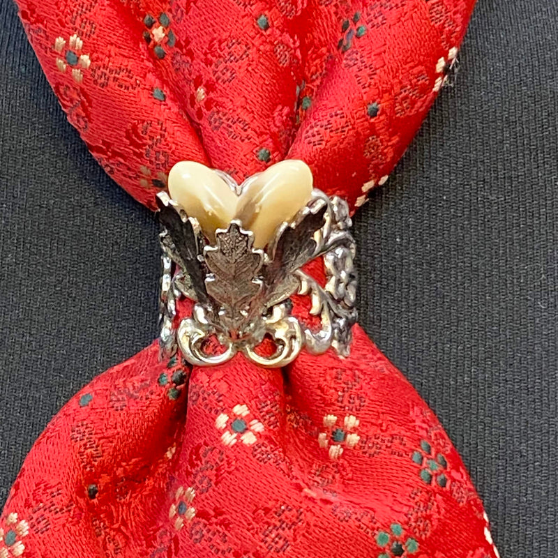 Trachten Krawatte Rot mit Trachtenring