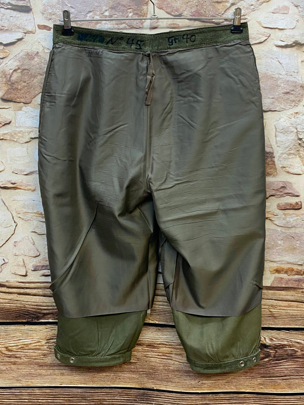 Vintage Damen Trachtenlederhose Gr. 40 in Olivgrün aus Veloursleder mit Bundfalten – Ansicht 6