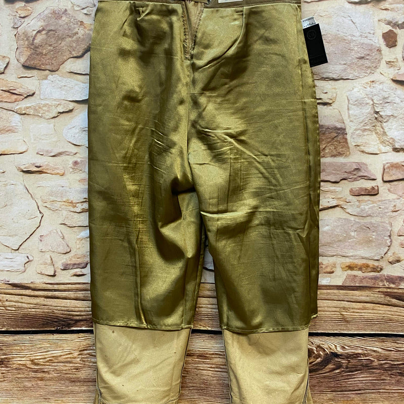 Vintage Damen Trachtenlederhose Gr. 40 von Landhaus in Braun-Oliv aus Nubukleder – Ansicht 6