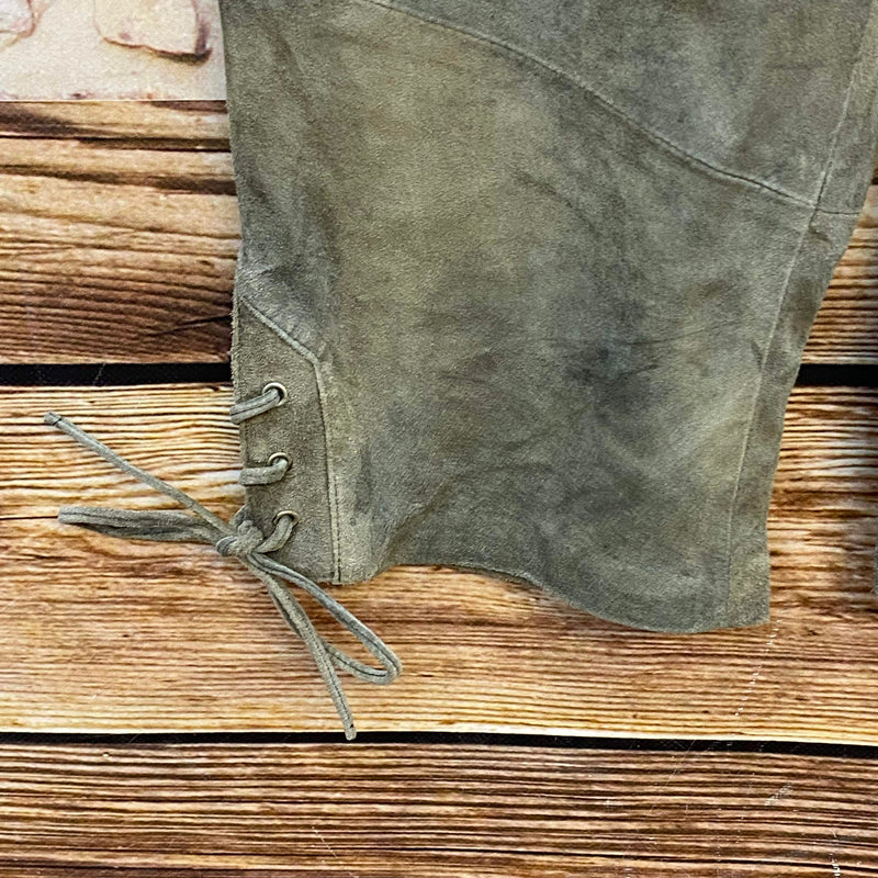 Damen Trachtenlederhose 3/4 Gr. 44 olivgrau