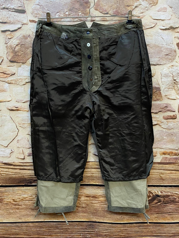 Damen Trachtenlederhose 3/4 Gr. 44 olivgrau