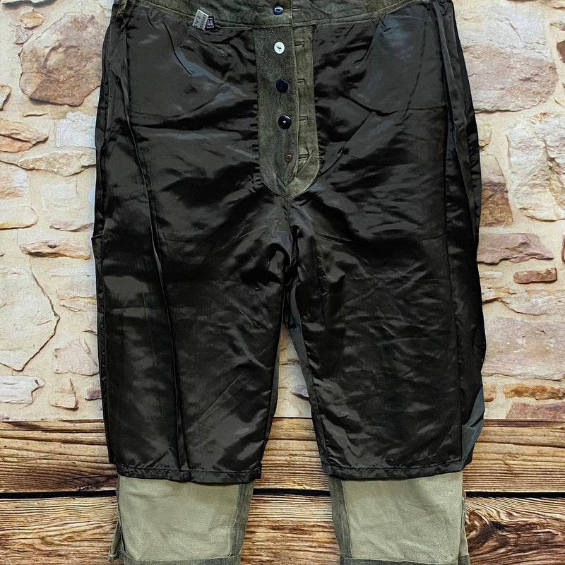 Damen Trachtenlederhose 3/4 Gr. 44 olivgrau