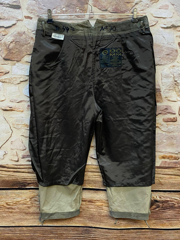 Damen Trachtenlederhose 3/4 Gr. 44 olivgrau