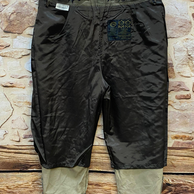 Damen Trachtenlederhose 3/4 Gr. 44 olivgrau