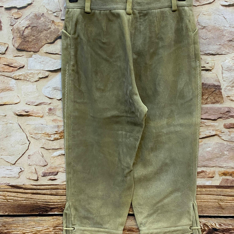 Damen Trachtenlederhose Kniebund Gr. 38 – Spieth & Wensky – olivgrün