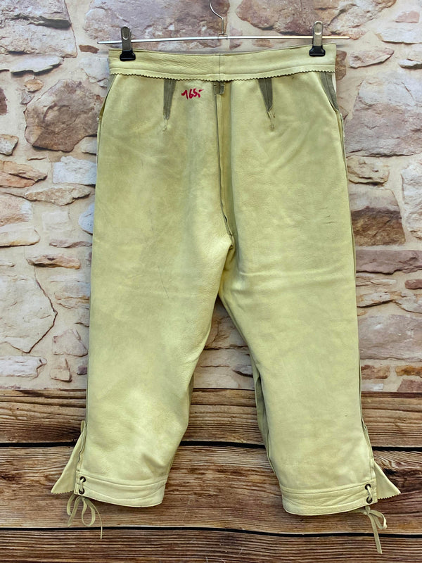 Damen Trachtenlederhose Kniebund Gr. 38 – Spieth & Wensky – olivgrün