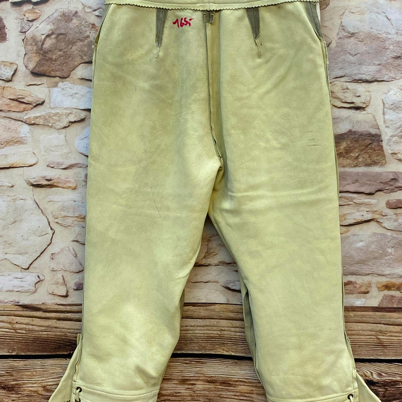 Damen Trachtenlederhose Kniebund Gr. 38 – Spieth & Wensky – olivgrün