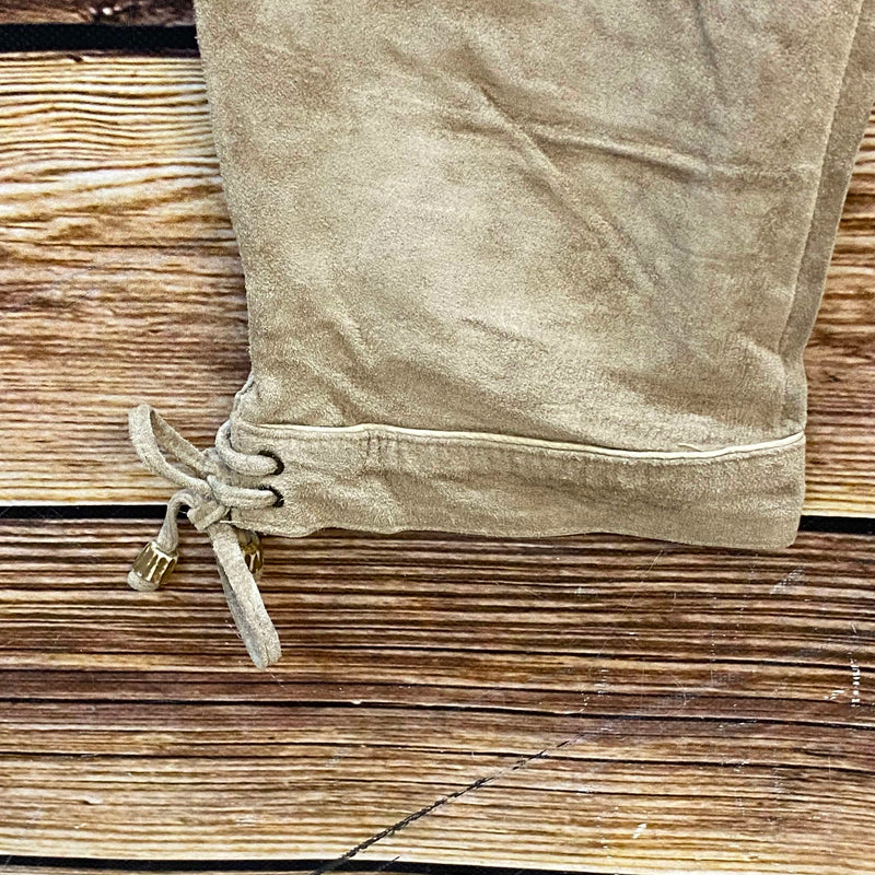 Damen Trachtenlederhose Kniebund Gr. 38 – beige aus Schweinsveloursleder