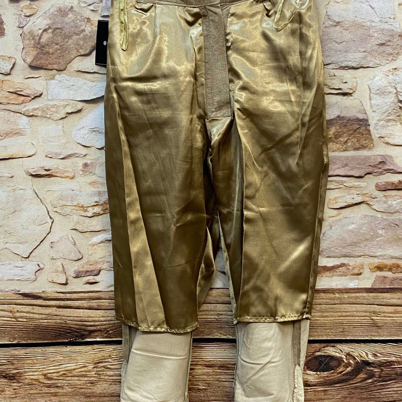 Damen Trachtenlederhose Kniebund Gr. 38 – beige aus Schweinsveloursleder