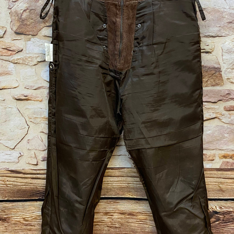 Damen Trachtenlederhose Kniebund Gr. 38 braun mit Edelweiß-Stickerei – Ansicht 6