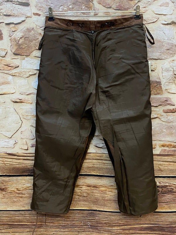 Damen Trachtenlederhose Kniebund Gr. 38 braun mit Edelweiß-Stickerei – Ansicht 7