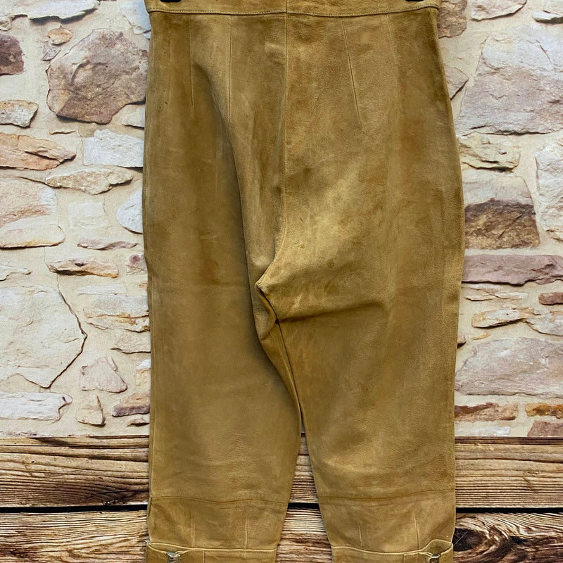 Damen Trachten-Lederhose 3/4 Gr. 38 – hellbraun