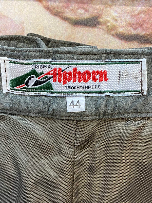 Damen Trachtenlederhose Vintage Gr. 44 Olivgrün