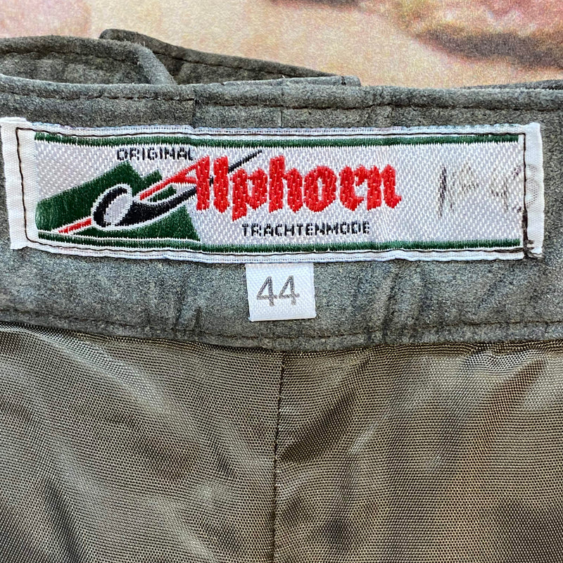 Damen Trachtenlederhose Vintage Gr. 44 Olivgrün