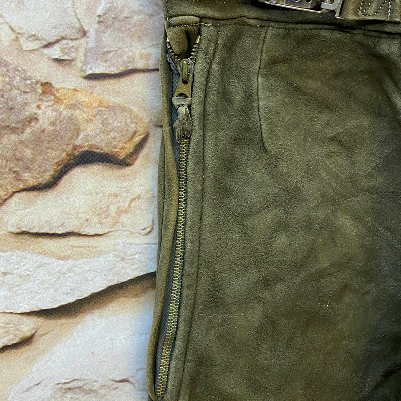 Damen Trachtenlederhose 3/4 Gr. 34 – dunkelgrün