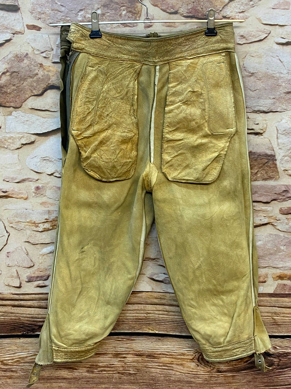 Damen Trachtenlederhose 3/4 Gr. 34 – dunkelgrün