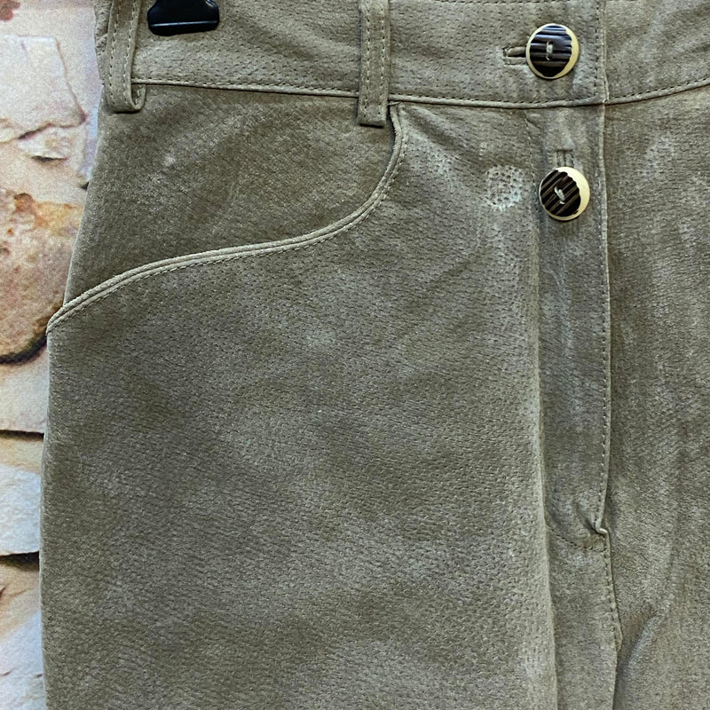 Vintage Trachtenlederhose Damen Gr. 36 mit Spitze