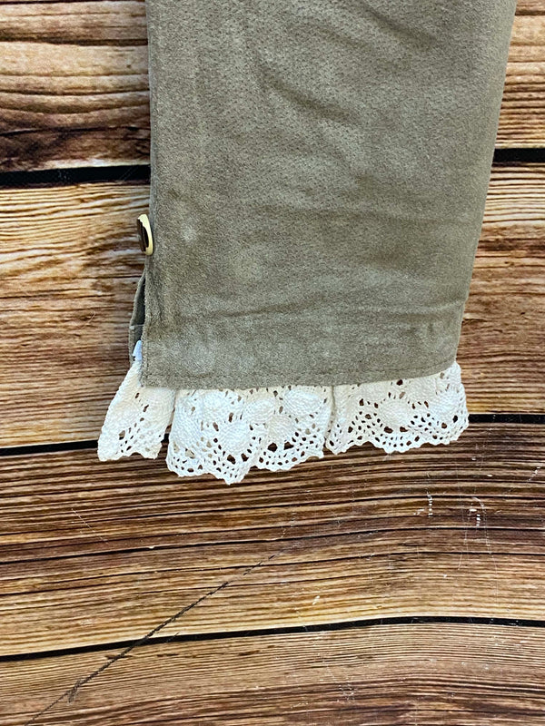 Vintage Trachtenlederhose Damen Gr. 36 mit Spitze