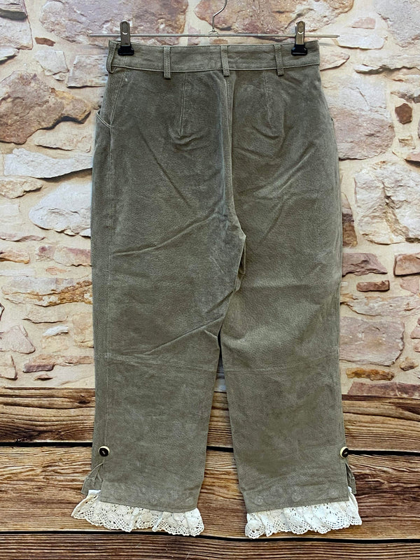Vintage Trachtenlederhose Damen Gr. 36 mit Spitze