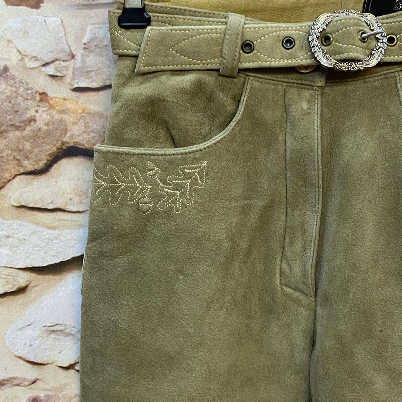 Vintage Damen Kniebundlederhose Hirschleder – Gr. 36