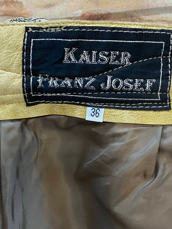 Vintage Damen Kniebundlederhose Hirschleder – Gr. 36