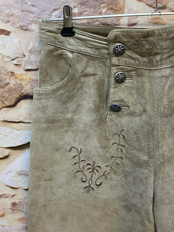 Vintage Damen Kniebundlederhose Landhaus – Gr. 44