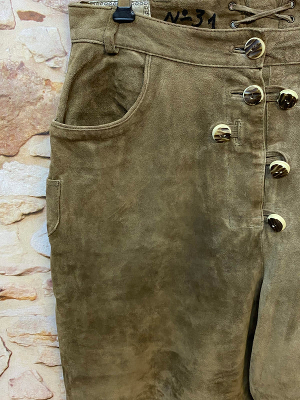 Vintage Damen Kniebundlederhose Natural Life – Gr. 44