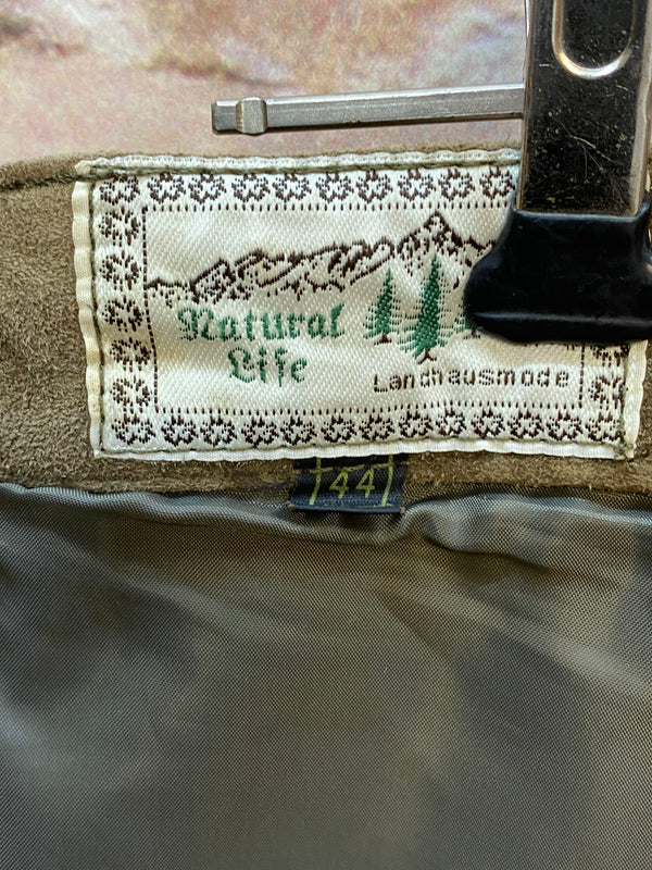 Vintage Damen Kniebundlederhose Natural Life – Gr. 44