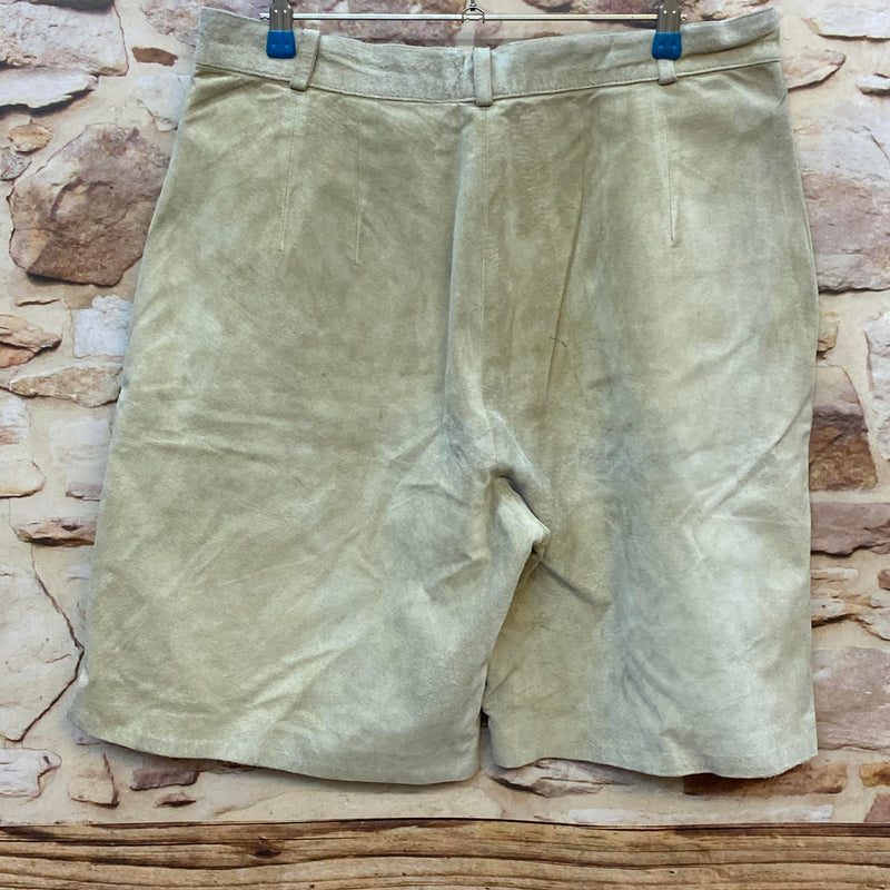 Damen Trachtenlederhose kurz Gr. 42 – beige
