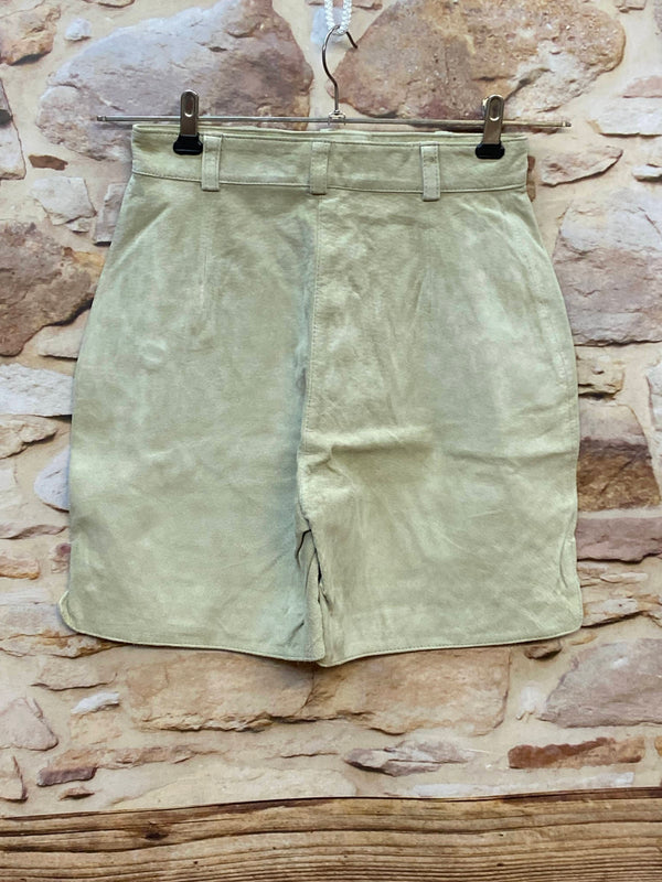 Vintage Damen Lederhose aus Veloursleder – Gr. 36