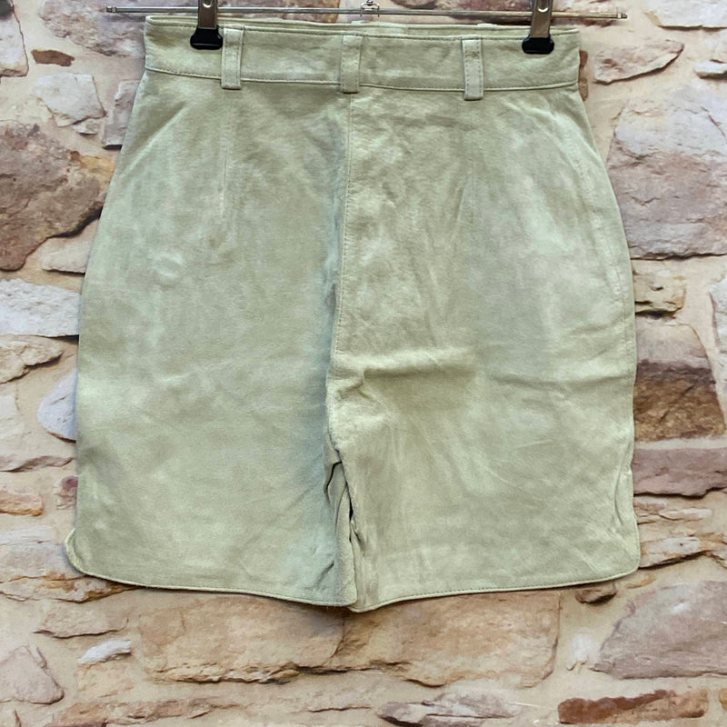 Vintage Damen Lederhose aus Veloursleder – Gr. 36