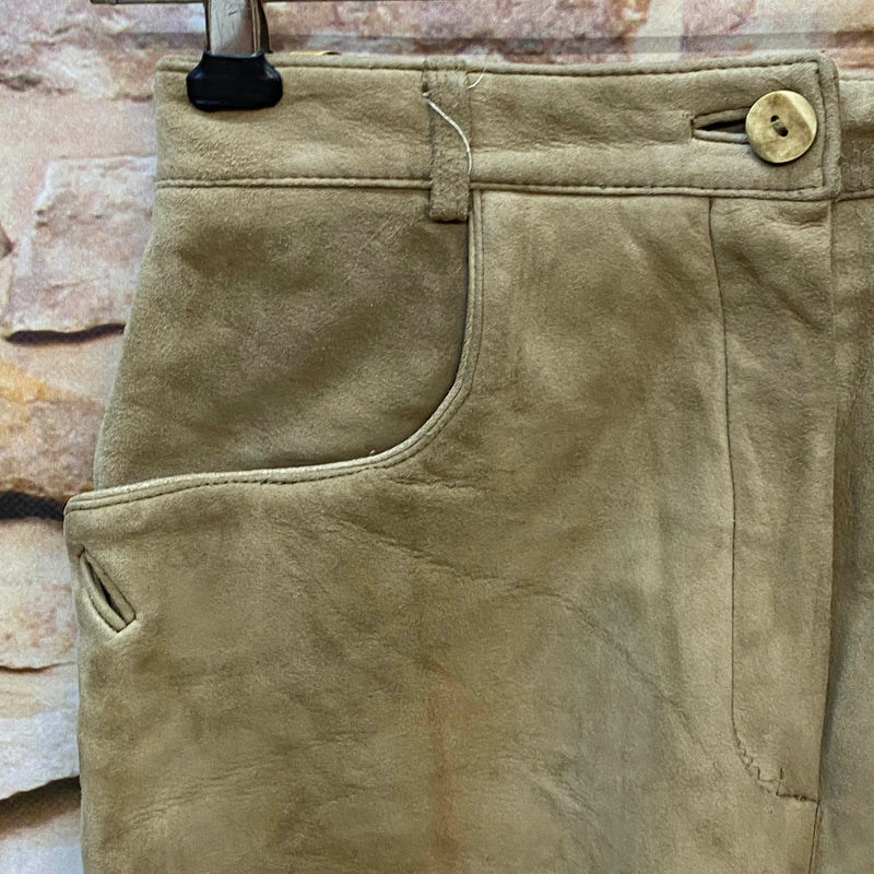 Kurze Vintage Damen Lederhose Luis Steindl – Gr. 40