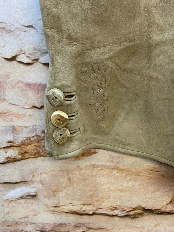Kurze Vintage Damen Lederhose Luis Steindl – Gr. 40