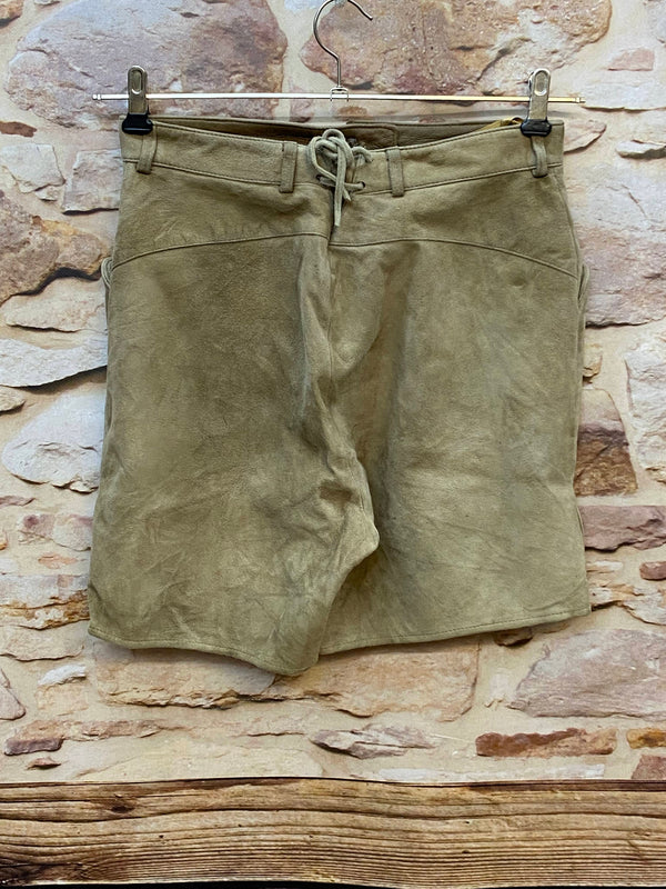 Kurze Vintage Damen Lederhose Luis Steindl – Gr. 40