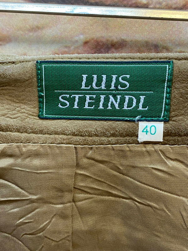 Kurze Vintage Damen Lederhose Luis Steindl – Gr. 40