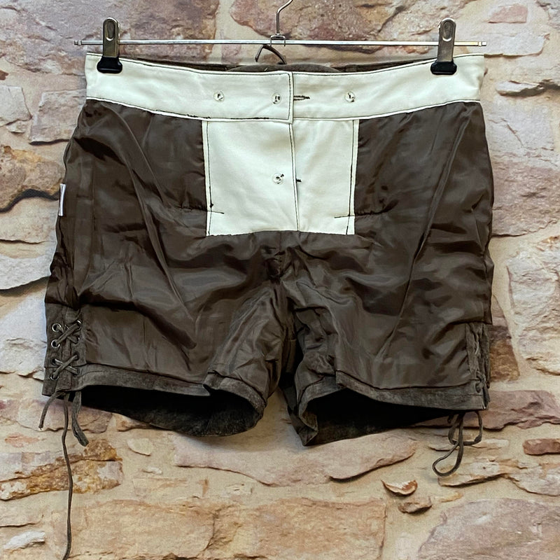 Kurze Vintage Damen Lederhose Waldschütz – Gr. 36