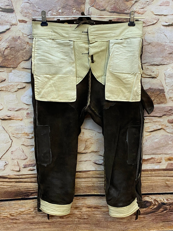Herren Trachtenlederhose Kniebund Gr. 44 – dunkelbraun