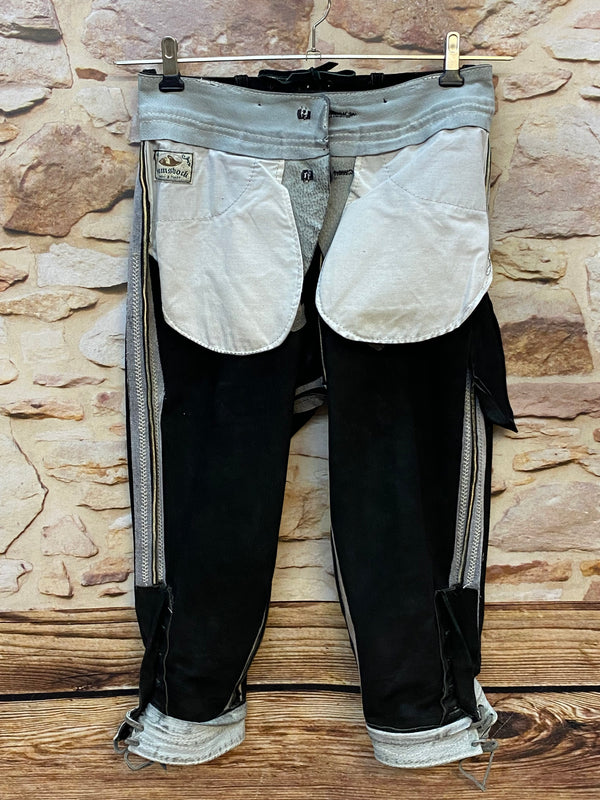 Damen Trachtenlederhose Gr. 34 – schwarz bestickt