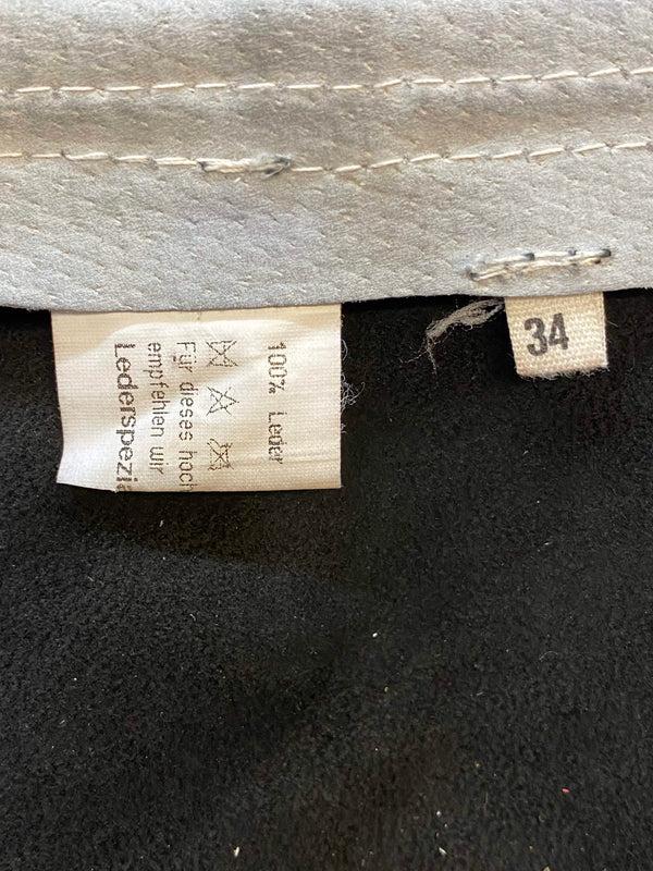 Damen Trachtenlederhose Gr. 34 – schwarz bestickt